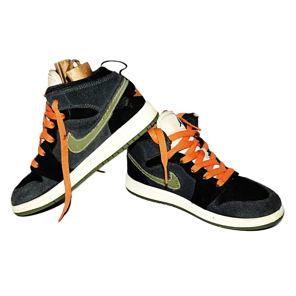 Air Jordan 1 Mid SE Craft Youth Sz US 1Y Anthracite Olive FD9094-003 Good Tread - Picture 3 of 5